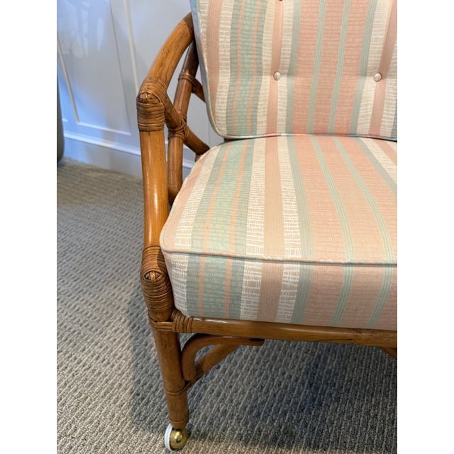 Mid 20th Century Ficks Reed Chippendale Armchairs on Castets (Set of Two) For Sale - Image 9 of 11