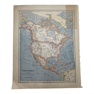 1883 Antique North America Map For Sale