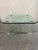 Pace Collection Vintage Pace Collection Glass Coffee Table Lucite Legs Chrome Caps For Sale - Image 4 of 12
