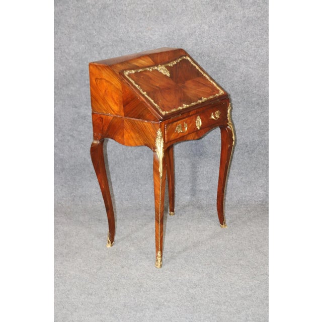 Late 19th Century Francois Linke Style Bronze Mounted Petite Ladies Desk, 1870s For Sale - Image 5 of 13