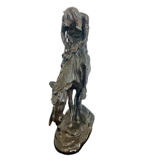 Beaux-Arts Bronze Reproduction of “The End of the Trail,” After James Earle Fraser (1876–1953) For Sale - Image 3 of 6