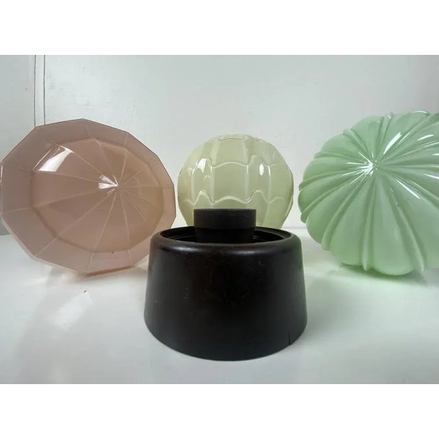 Art Deco Ceiling Lamps from Thabur, 1920s, Set of 3 For Sale - Image 6 of 15