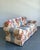 Sky Blue Vintage Cowton and Tout “Tortola Seashells” Printed Three Seat Sofa For Sale - Image 8 of 12
