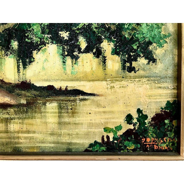 Impressionist Water’s Edge Tropical Landscape With Banyan Tree For Sale In San Francisco - Image 6 of 10