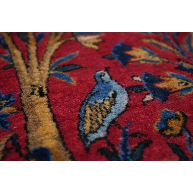 Antique Manchester Wool Kashan Runner 1'10'' X 9'11'' For Sale - Image 9 of 11