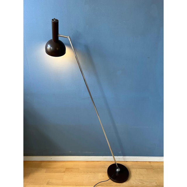 Mid-Century Brown Ball Rotating Floor Lamp from Hala, 1970s | Chairish