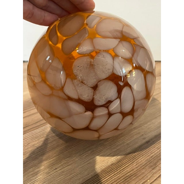 1980s Józefina Handmade Glass Oil Lamp For Sale - Image 4 of 5