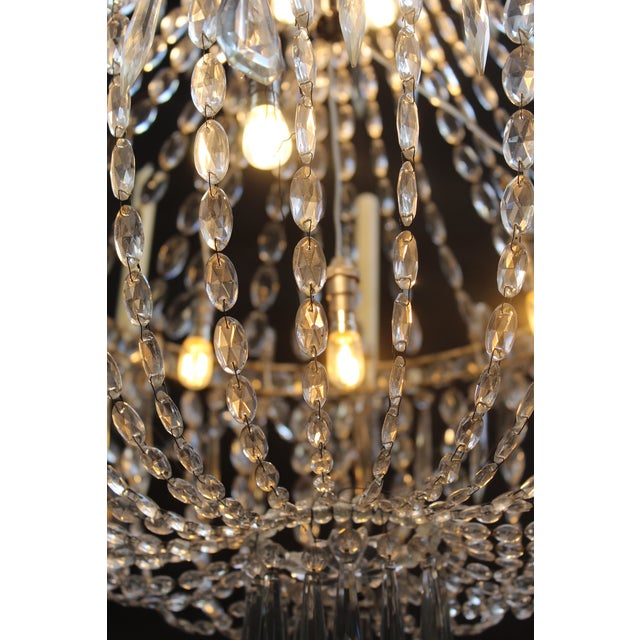 Antique French Chandelier in Crystal, 1800s For Sale - Image 11 of 16