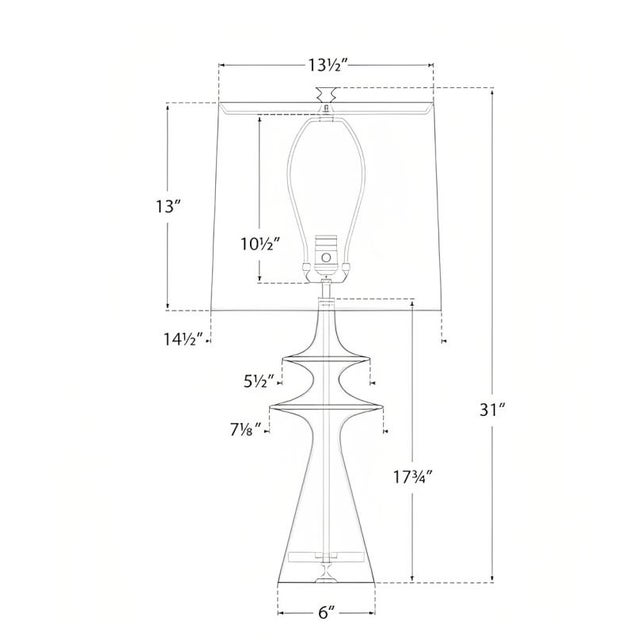 2020s AERIN for Visual Comfort Signature Lakmos Large Table Lamp in Plaster White with Linen Shade For Sale - Image 5 of 5