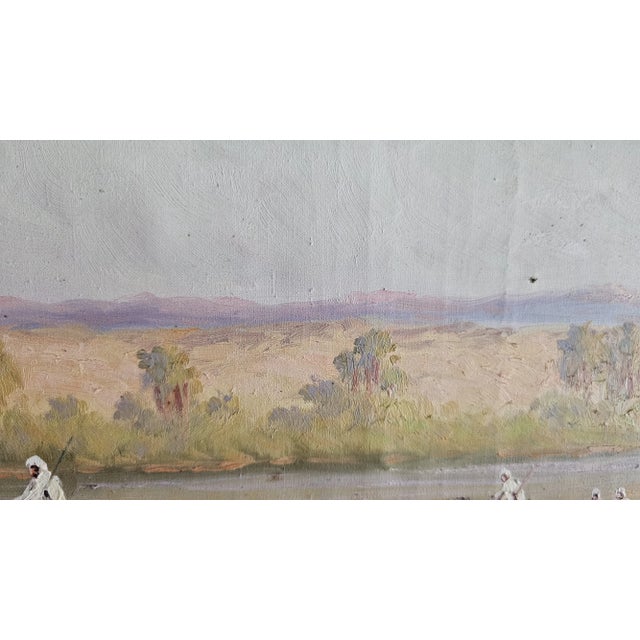 Impressionist Antique Vincent Manago French Impressionist Painting : "Caravane Orientaliste " For Sale - Image 3 of 12