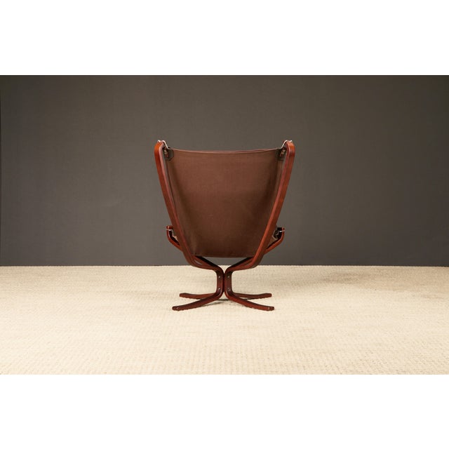 Leather 'Falcon' Sling Chair by Sigurd Ressell for Vatne Møbler, 1970s For Sale In Los Angeles - Image 6 of 12