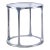Aria Round Metal and Glass Chairside Table For Sale