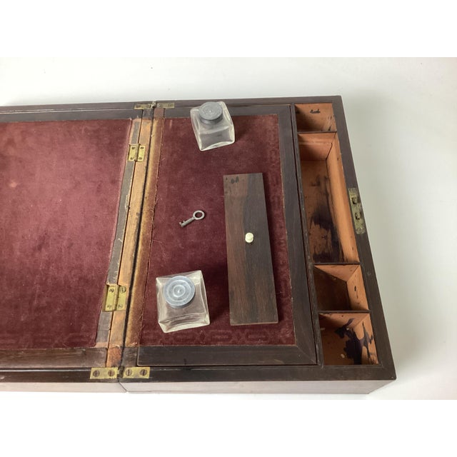 Antique 19th C Georgian Mahogany Writing Box on Stand For Sale - Image 11 of 13