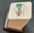 6x8mm Oval Cut Natural Emerald & 1 Ct Natural Diamond Halo Engagement Ring Size6 For Sale In New York - Image 6 of 8