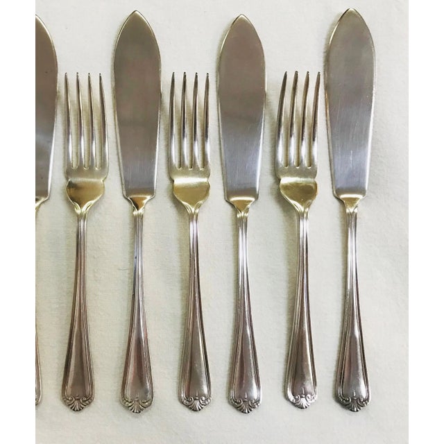 Needham, Veall & Tyzack Sheffield Fish Cutlery C1900- Set of 12 For Sale - Image 9 of 12