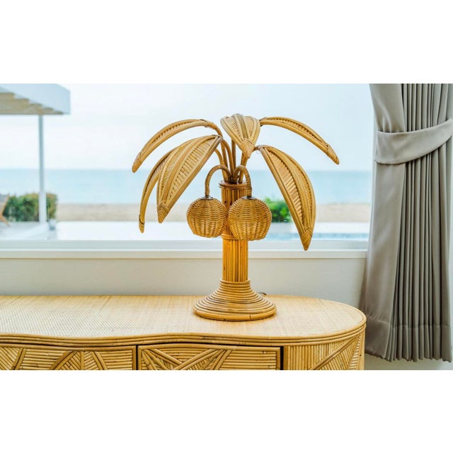 Rattan Coconut Tree Lamp For Sale - Image 18 of 18