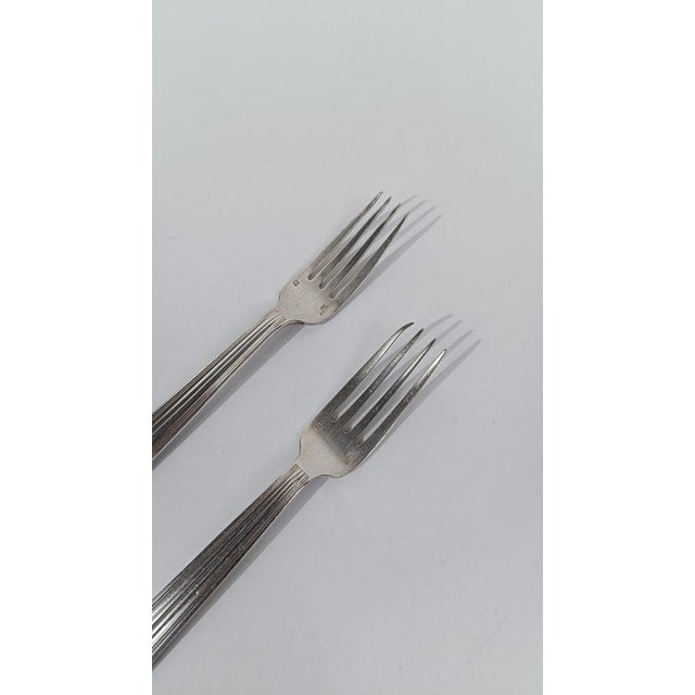 Art Deco Silver-Plated Flatware by Luc Lanel for Christofle, 1930s, Set of 32 For Sale - Image 17 of 18