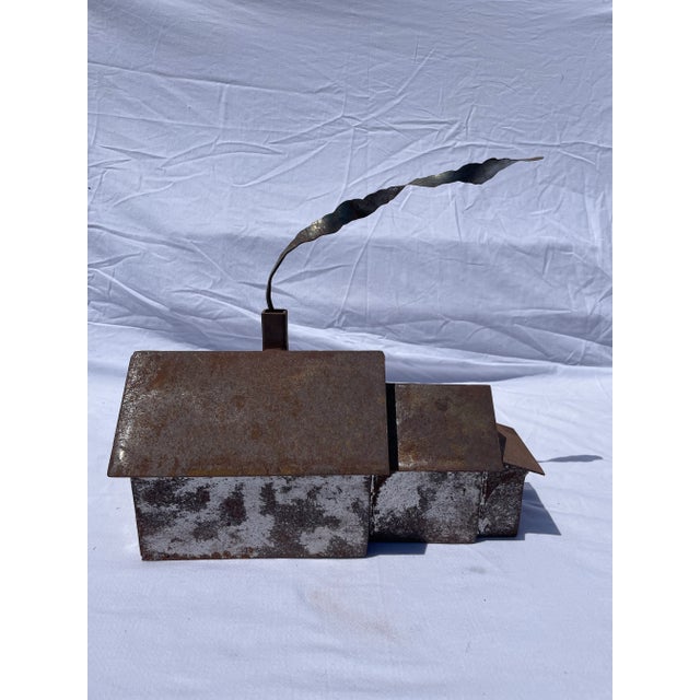 1960s Handmade Rustic Metal House For Sale - Image 11 of 12