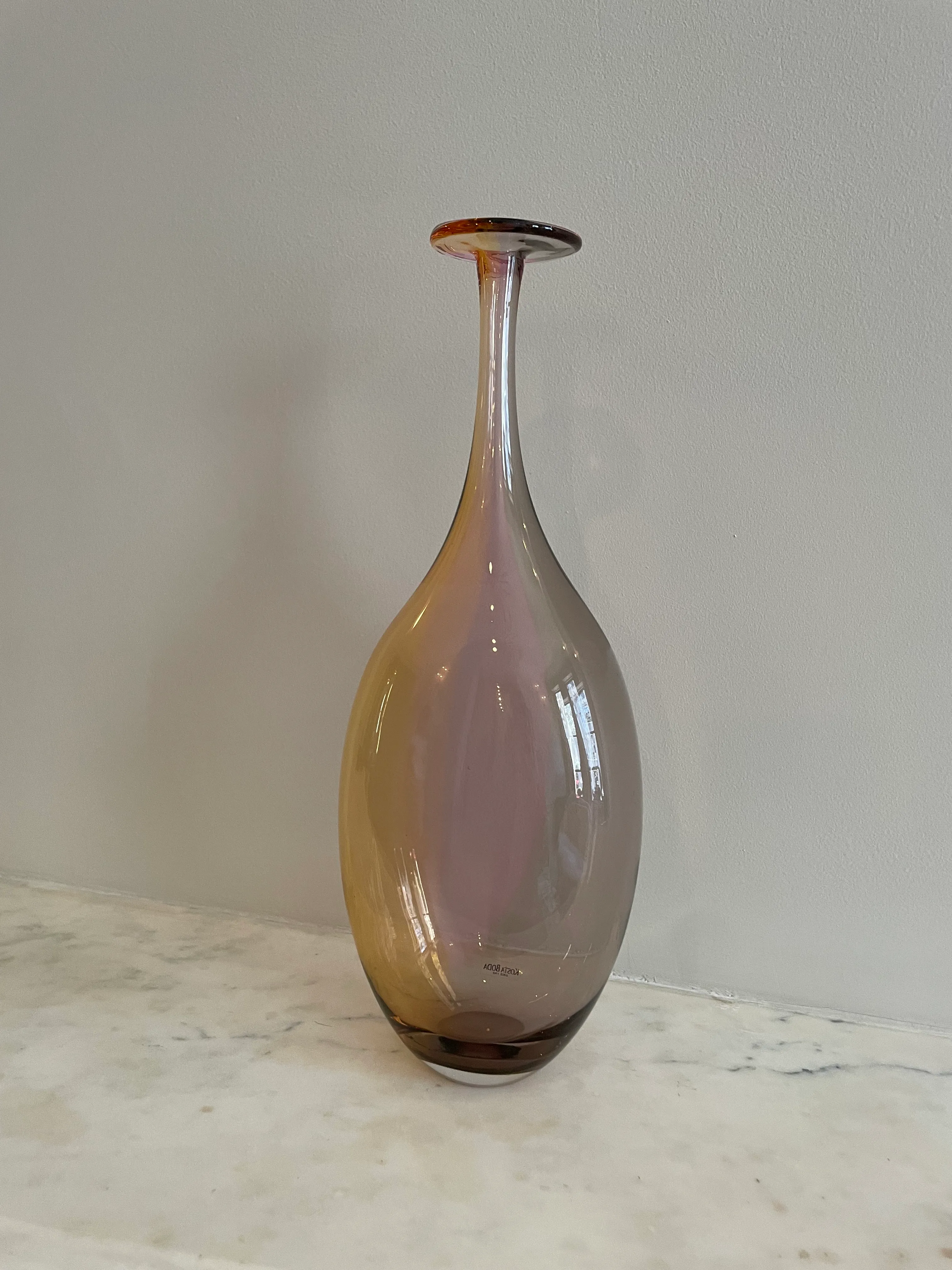 Vintage 1980s Kosta Boda by Kjell Engman Glass Vase | Chairish