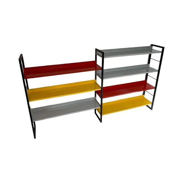 Large Modulair Wall System in Multicolor Metal from Tomado Holland, Netherlands, 1960s For Sale - Image 4 of 10