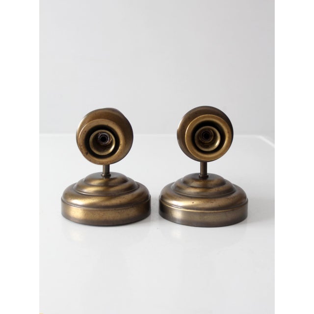 Vintage Colonial Revival Wood Candle Wall Sconces Pair For Sale - Image 11 of 12