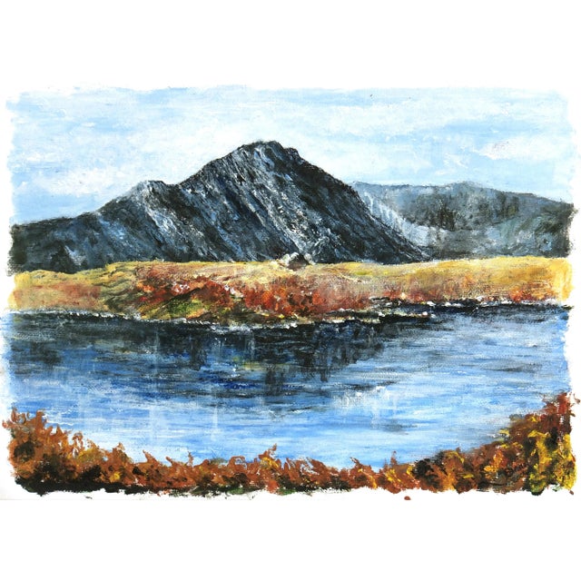 Traditional Mountain Landscape Oil Painting For Sale - Image 3 of 3