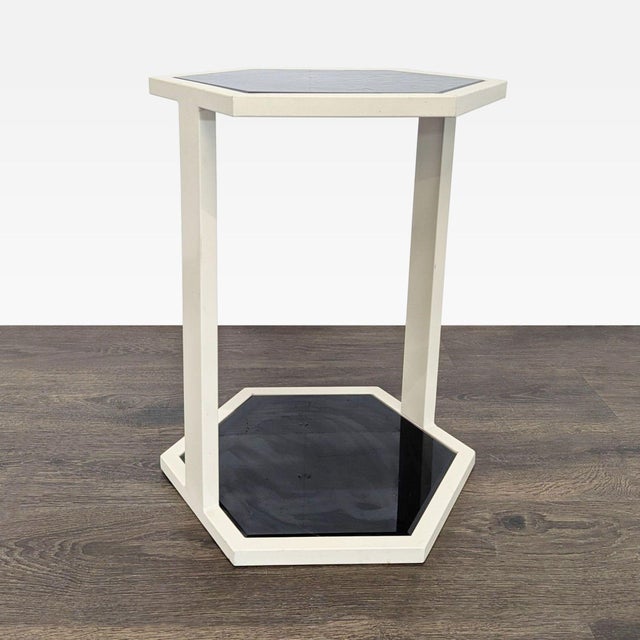 Pair of Nate Berkus Hexagon Side Tables For Sale - Image 4 of 7