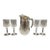 Late Twentieth Century Cristal D’Arques Lead Crystal Pitcher and Four Wine Glasses in the Longchamp Pattern For Sale