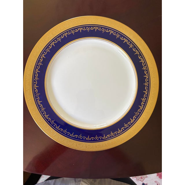 Blue Aynsley Georgian Cobalt Dinner Dishes, England, Late 20th Century, Fit for an Embassy For Sale - Image 8 of 15