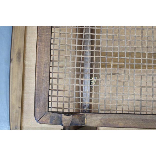 Mid-Century German Coffee Table with Rattan Shelf and Brass Legs, 1960s For Sale - Image 12 of 14