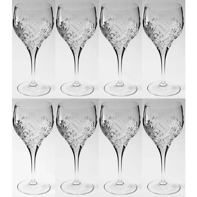 Royal Doulton Crystal Water Goblets Arden Pattern Set of 8 Chairish