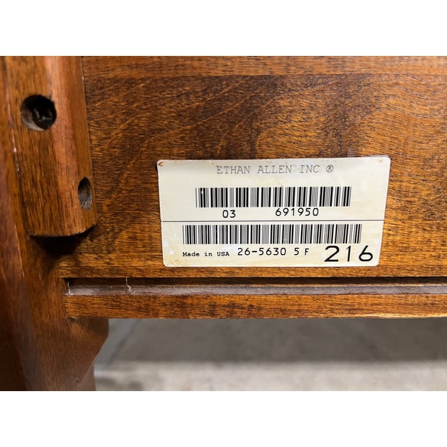 1990s 1990s Ethan Allen Country French Queen Wheat Back Bed Frame For Sale - Image 5 of 12