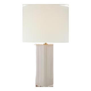 AERIN by Visual Comfort Signature Mishca Large Table Lamp in Ivory with Linen Shade For Sale