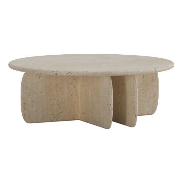 Catus Travertine Center Table by Mambo Unlimited Ideas For Sale