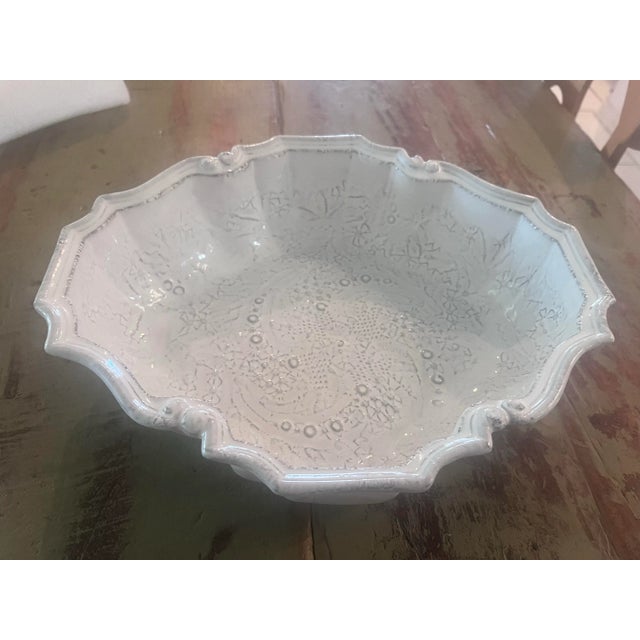 Ceramic Astier De Villatte Large Serving Bowl For Sale - Image 7 of 9