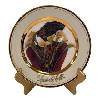 Vintage Charles Bibbs Sweet Lillies Decorative Design Plate For Sale