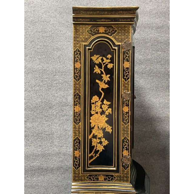 Black Lacquer Chinoiserie Cabinet For Sale - Image 15 of 17