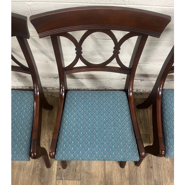 Vintage Tell City Duncan Phyfe Regency Style Dining Chairs - Set of 4 For Sale In Kansas City - Image 6 of 11