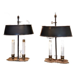 Pair Early 20th Century Bouillotte Lamps, C. 1920-1930 For Sale