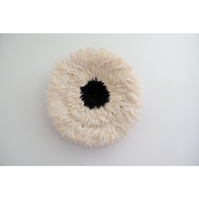 Large African Juju Hat Wall Decor in Ivory and Black For Sale - Image 6 of 6