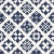 Schumacher Tristan Patchwork Fabric in Indigo For Sale