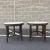 Coffee Vintage Rattan and White Laminate Round Side Tables - a Pair For Sale - Image 8 of 13