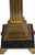 Chapman Manufacturing Company 1991 Neoclassical Solid Brass & Black Marble Column Table Lamp by Chapman W/ Frederick Cooper Paisley Damask Shade - 35" For Sale - Image 4 of 17
