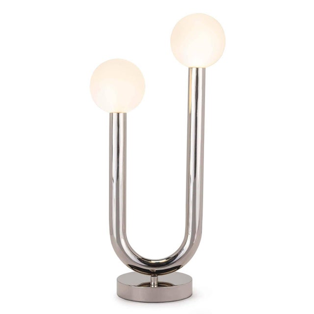Regina Andrew Happy Steel Table Lamp, Polished Nickel For Sale In Detroit - Image 6 of 6