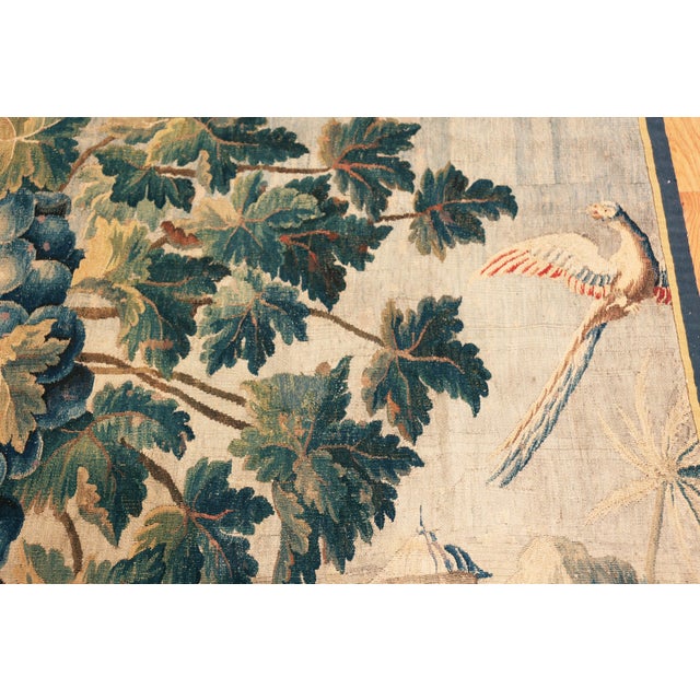 Green Nazmiyal Collection 18th Century French Aubusson Tapestry 5 Ft 8 in X 7 Ft 7 In For Sale - Image 8 of 11