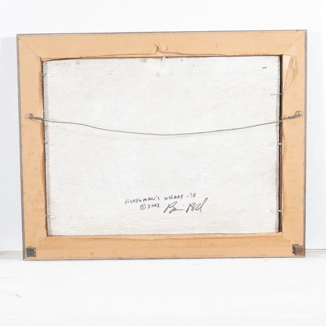 Contemporary Brian Blood 'Fisherman's Wharf' San Francisco Plein Air Painting For Sale - Image 3 of 4