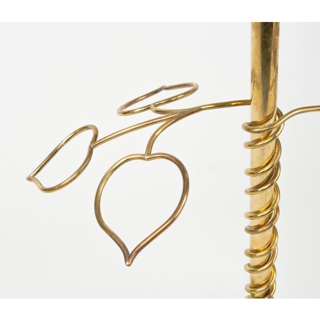 Mid-Century Flower Umbrella Stand in Glass and Brass in the style of Cristal Arte, Italy, 1960s For Sale - Image 14 of 16