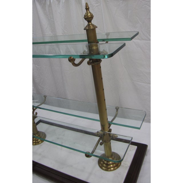 French Marble, Brass & Glass Pastry Stand Chairish