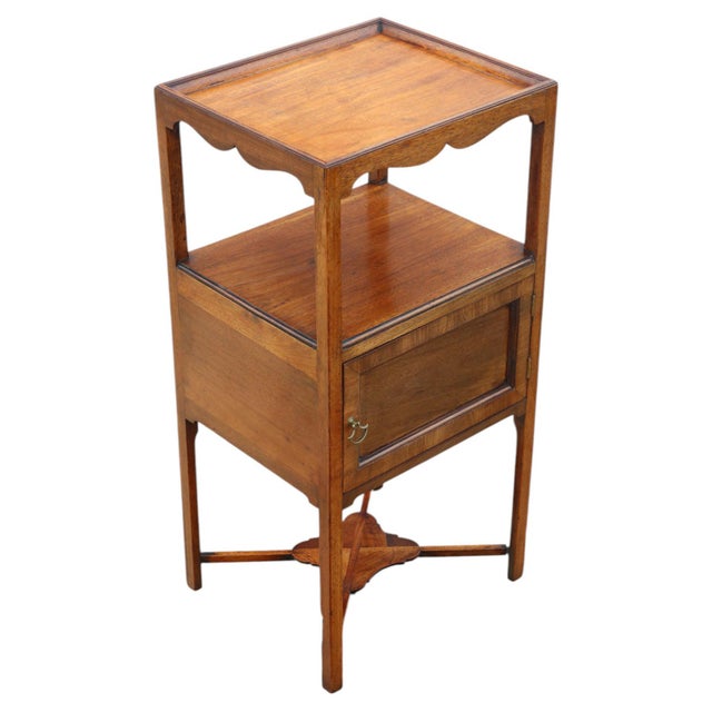 Antique Georgian Mahogany Bedside Table, 1800 For Sale - Image 4 of 9