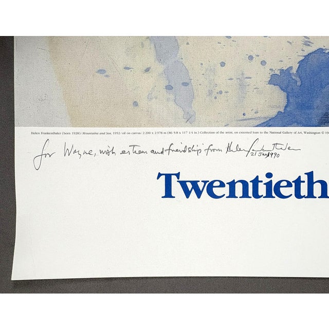 Signed Helen Frankenthaler Mountains and Sea Original 1989 National Gallery of Art Washinton Exhibition Poster For Sale In New York - Image 6 of 12